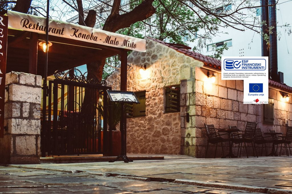 Konoba Malo Misto traditional Croatian restaurant entrance in Zadar old town